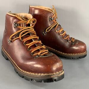 JOHNSTON & MURPHY Size 10 Brown Leather Lace-Up Hiking Ankle Boots